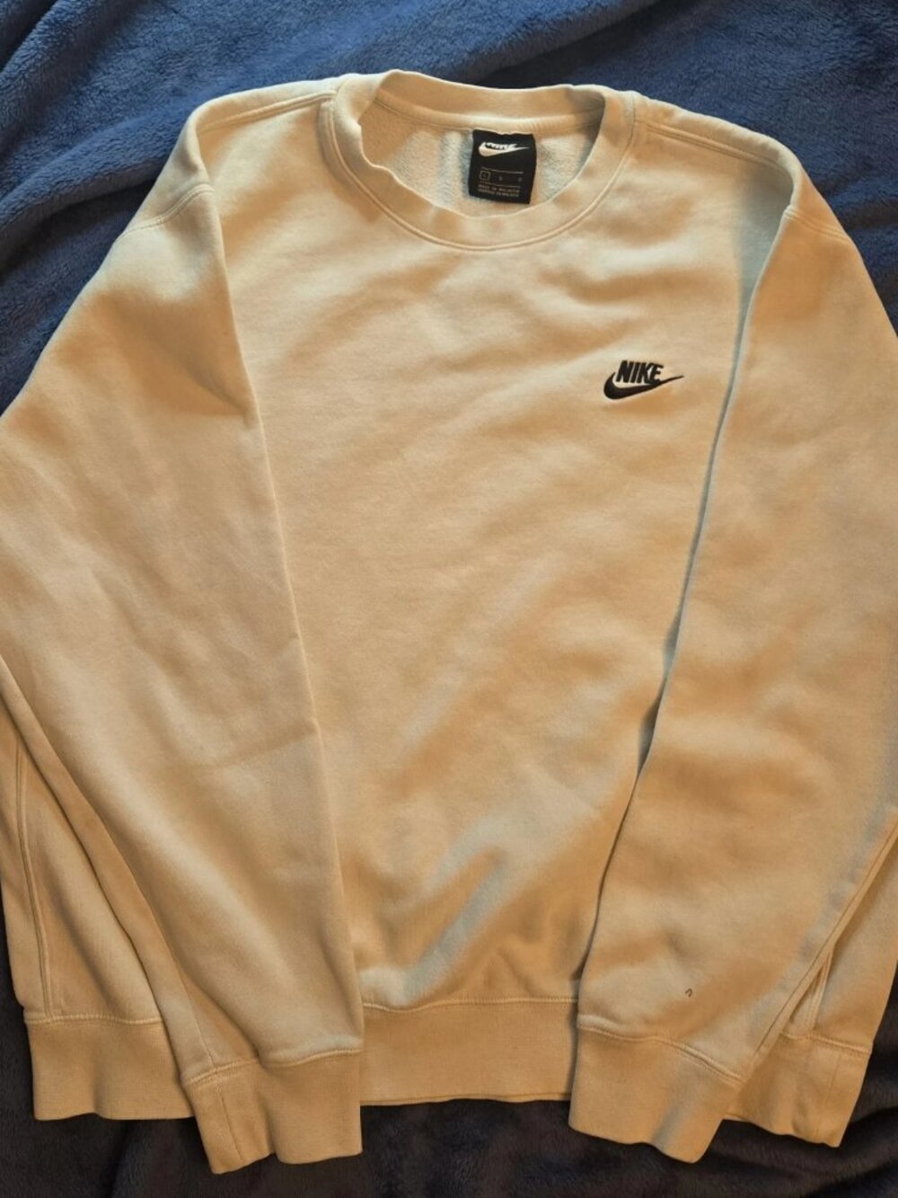 Nike Crewneck Sweatshirt Pullover Gray Fleece Embroidered Logo Men’s Large